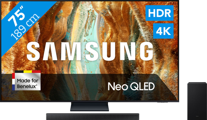Samsung 75 inches Neo QLED QN73F 4K (2025) + Samsung HW-B750F (2025) Main Image