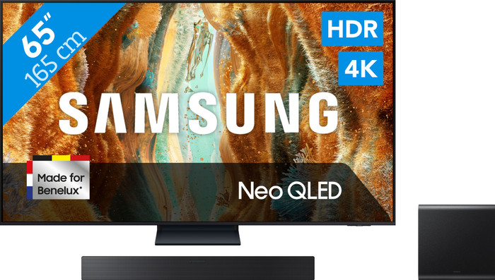 Samsung 65" Neo QLED QN73F 4K (2025) + Samsung HW-QS700F (2025) Main Image
