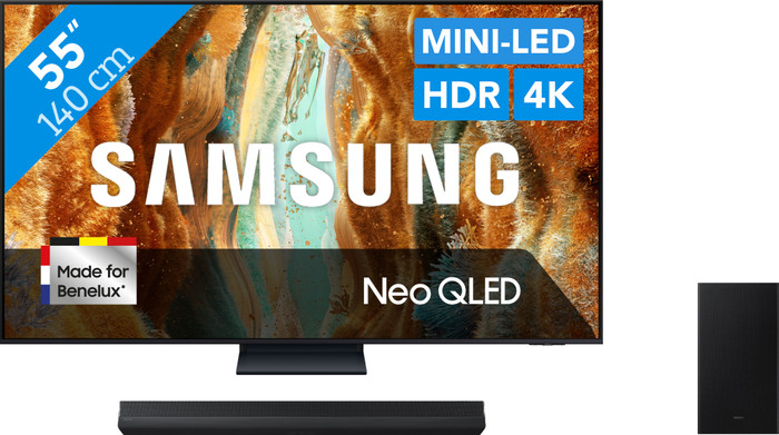 Samsung 55 inches Neo QLED QN73F 4K (2025) + Samsung HW-B66CF (2025) Main Image