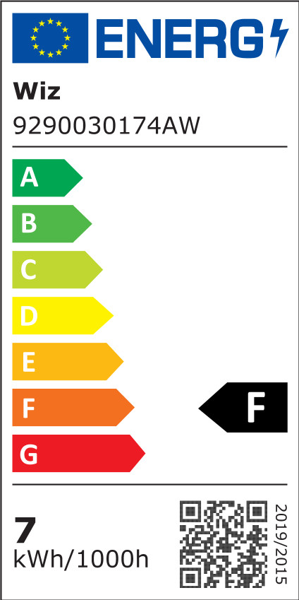 WiZ Smart Filament Light Standard Gold - Warm to Cool White Light - E27 energy label