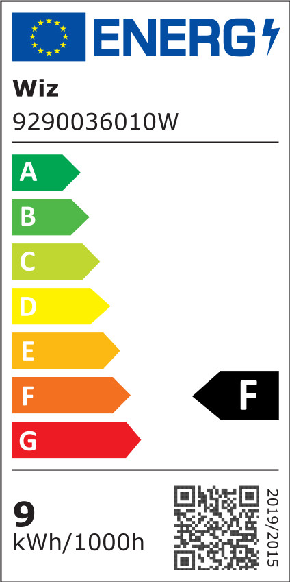 WiZ smart light - Colored and white light - E27 - 2-pack energy label