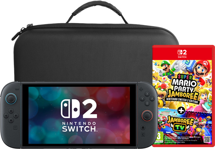 Nintendo Switch 2 + Super Mario Party Jamboree + BlueBuilt Travelcase XL Main Image