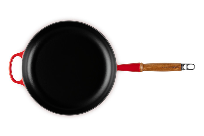 Le Creuset Gietijzeren Koekenpan 28 cm Kersenrood bovenkant