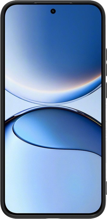 Just in Case Soft Design POCO F7 Back Cover Zwart voorkant