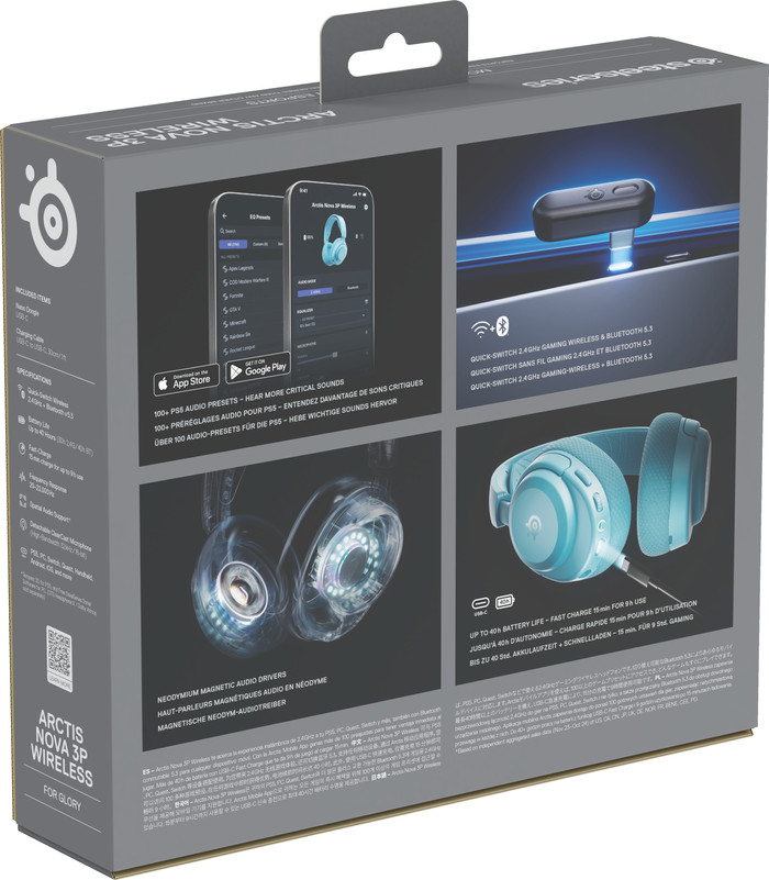 SteelSeries Arctis Nova 3P Aqua packaging