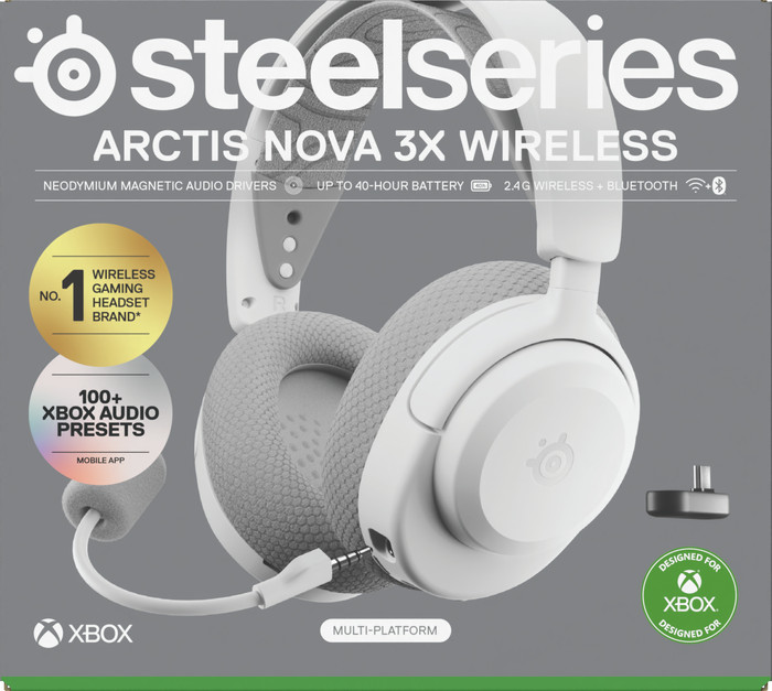 SteelSeries Arctis Nova 3X Wit verpakking