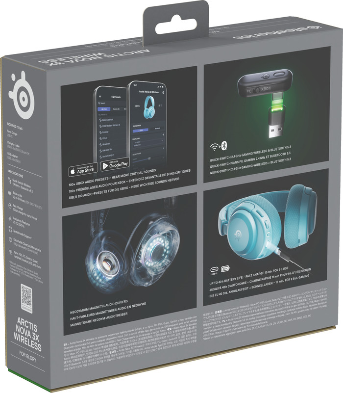 SteelSeries Arctis Nova 3X Aqua packaging