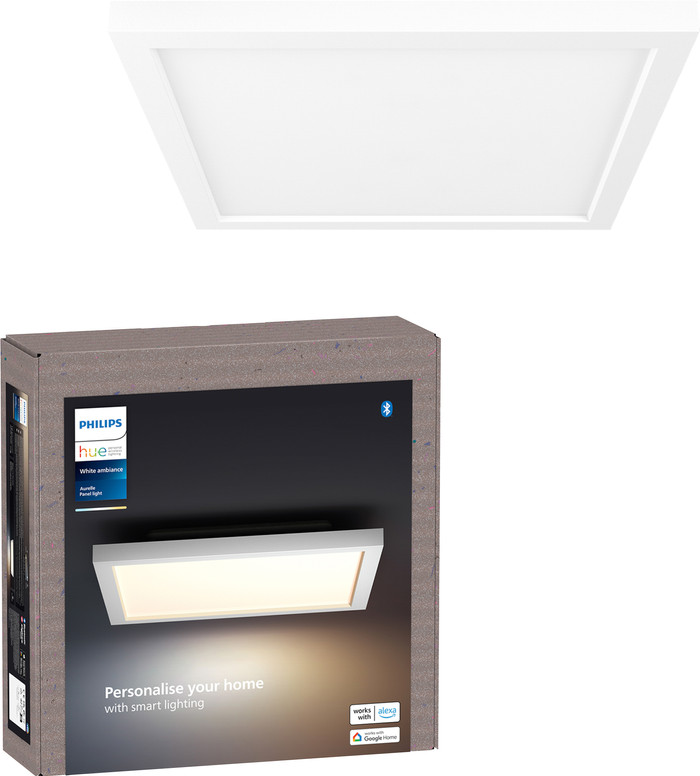 Philips Hue Aurelle White Ambiance Vierkant Klein Wit verpakking