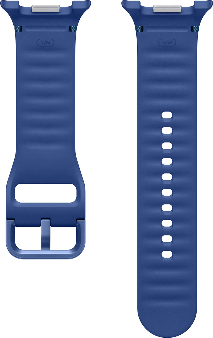 Samsung Galaxy Watch 8 Series Siliconen Sport Bandje Blauw S/M achterkant