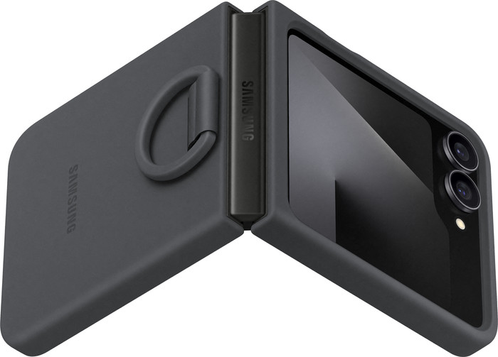 Samsung Galaxy Z Flip 7 FE Siliconen Back Cover Zwart rechterkant