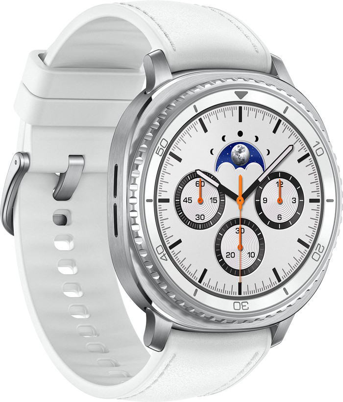 Samsung Galaxy Watch 8 Classic Wit 46mm linkerkant