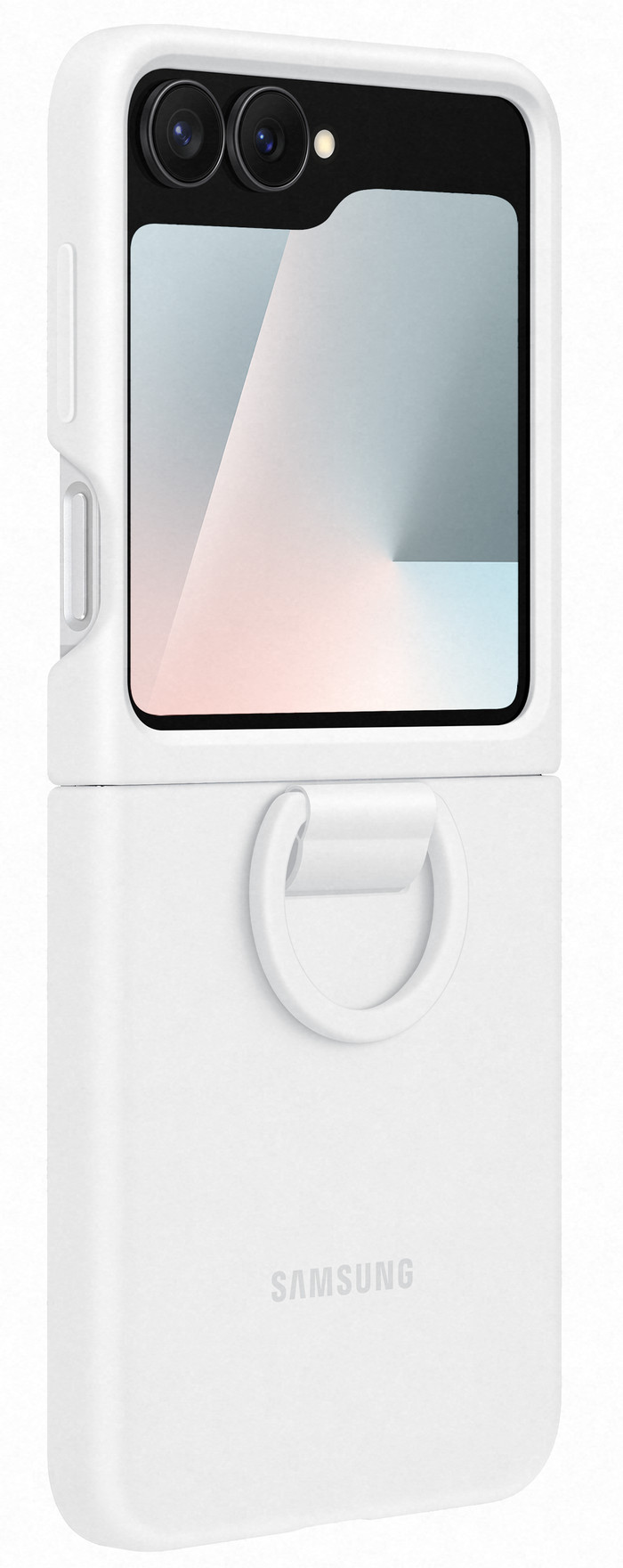 Samsung Galaxy Z Flip 7 FE Siliconen Back Cover Wit rechterkant