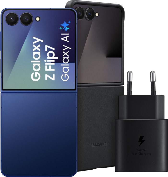 Samsung Galaxy Z Flip 7 512GB Blue 5G + Accessory Pack Main Image