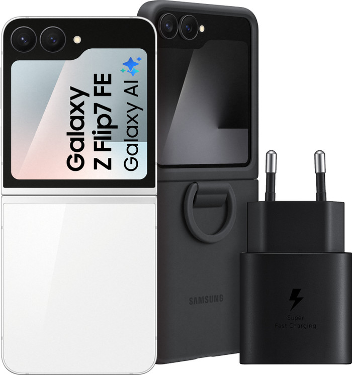 Samsung Galaxy Z Flip 7 FE 128GB Wit 5G + Accessoirepakket Main Image