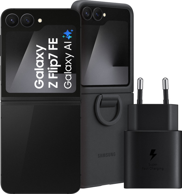 Samsung Galaxy Z Flip 7 FE 256GB Zwart 5G + Accessoirepakket Main Image