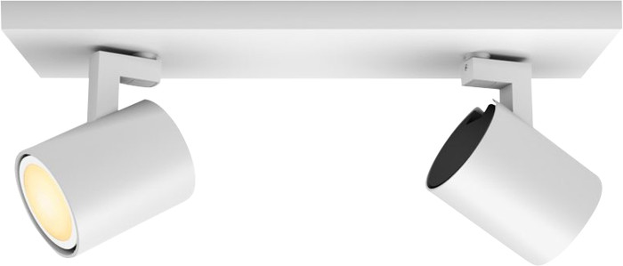 Philips Hue Runner Mounted Spot Light White Ambiance - 2 Spot - White + Dimmer front