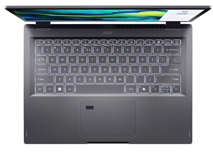Acer Aspire Spin 14 ASP14-52MTN-70B5 bovenkant