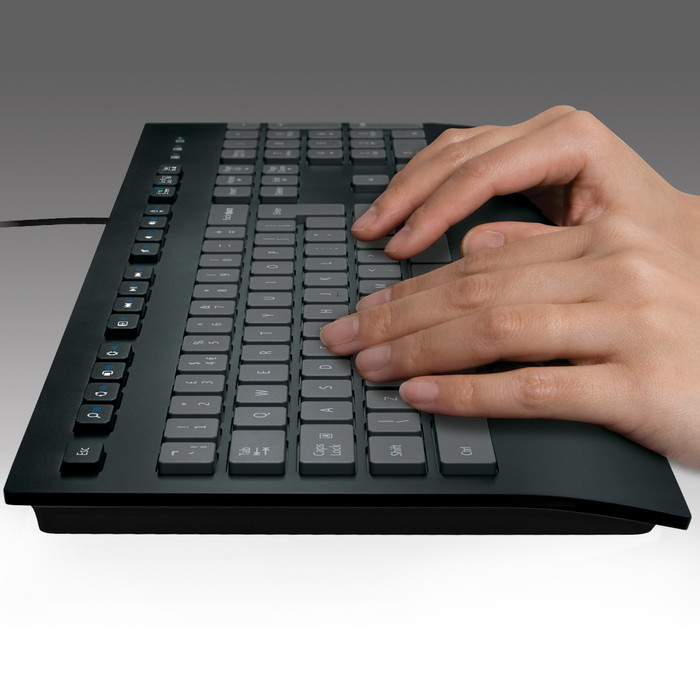 Logitech K280e Toetsenbord Qwerty product in gebruik