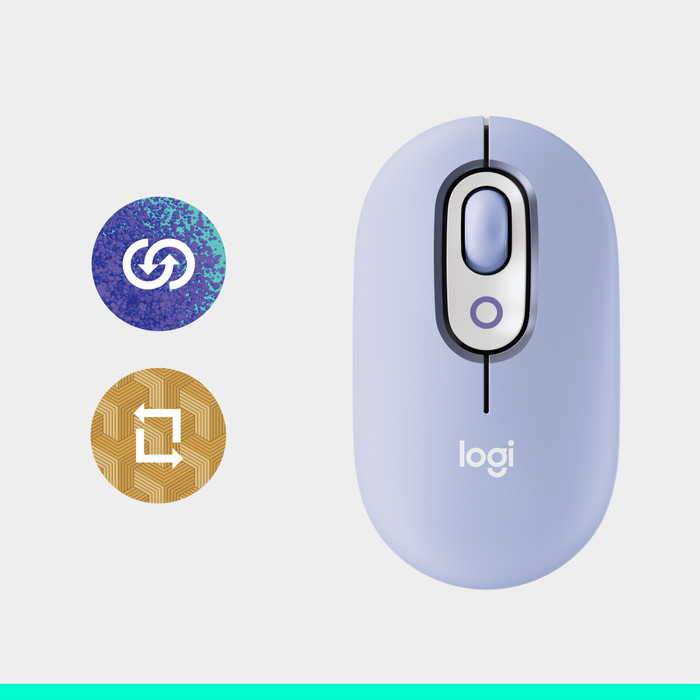 Logitech POP Wireless Mouse Purple product in use