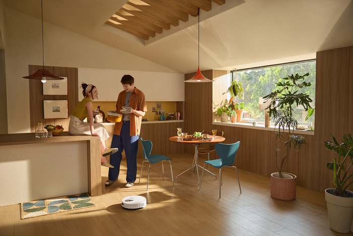 Roborock Q7 BF White product in gebruik