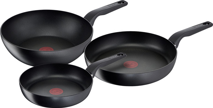 Tefal Hard Titanium Pro Koekenpannenset 24 + 28 cm + Wokpan Main Image