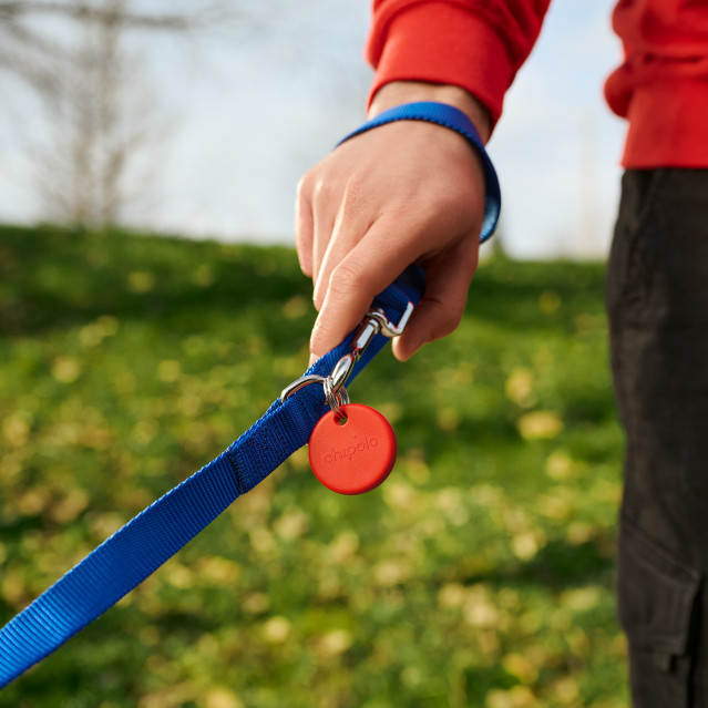 Chipolo POP rood product in gebruik