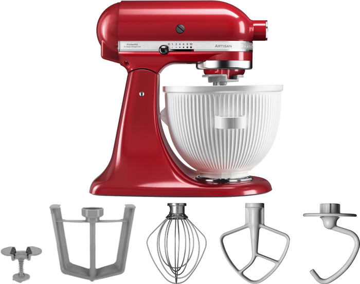 KitchenAid Artisan Mixer 5KSM125 Empire Red + Ice Cream Maker Main Image