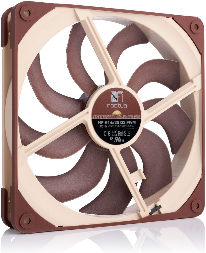 Noctua NF-A14x25 G2 PWM - Single Fan achterkant