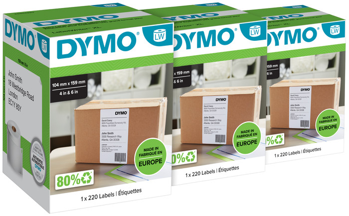 DYMO LabelWriter Extra Grote Etiketten 104 x 159 mm 3-pack Main Image