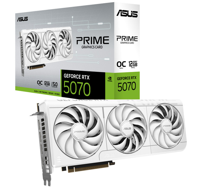 ASUS PRIME GeForce RTX 5070 OC White 12GB verpakking