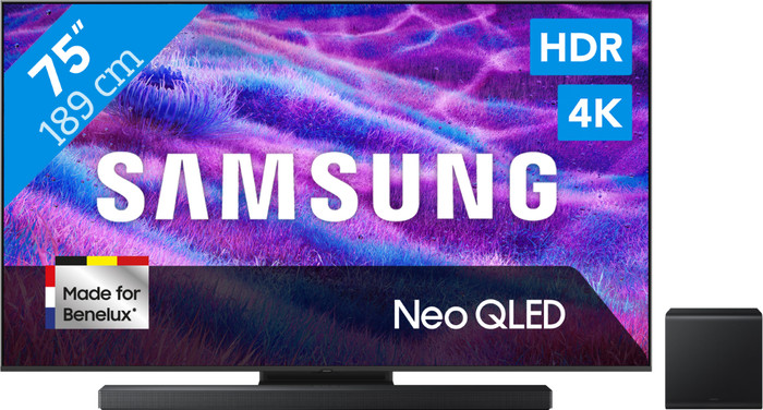 Samsung 75 inches Neo QLED QN82F 4K (2025) + Samsung HW-QS700F (2025) Main Image