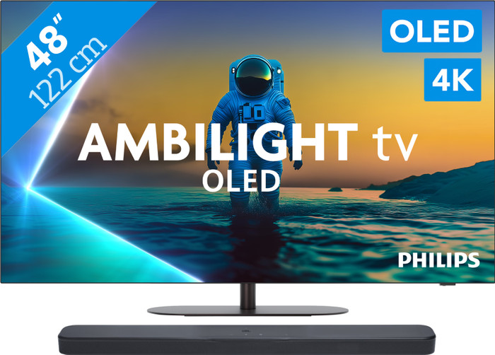 Philips Ambilight 48 inches OLED810 4K (2025) + JBL Bar 300 M2 Black Main Image