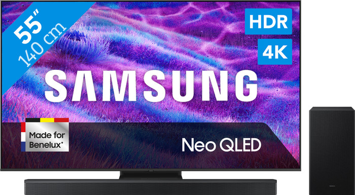 Samsung 55" Neo QLED QN82F 4K (2025) + Samsung HW-B750F (2025) Main Image