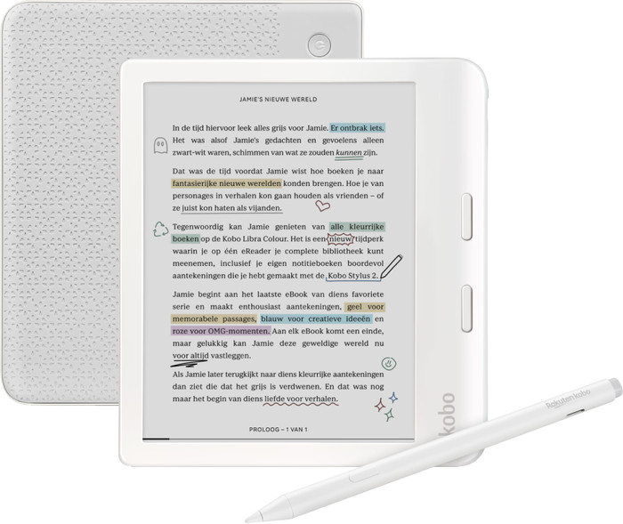 Kobo Libra Colour Wit + Kobo Stylus 2 Main Image