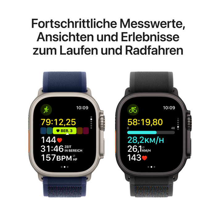 Apple Watch Ultra 2 4G 49 mm Schwarz Alpine Armband Grün M visueller lieferant