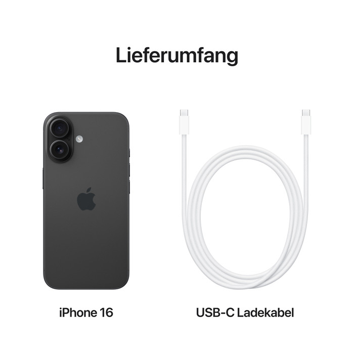 Apple iPhone 16 128GB Schwarz zubehör