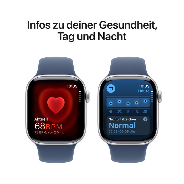Apple Watch Series 10 46 mm Silber Sportarmband S/M visueller lieferant