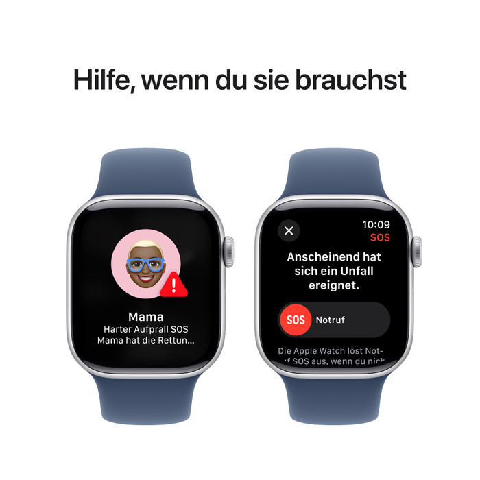 Apple Watch Series 10 46 mm Silber Sportarmband S/M visueller lieferant