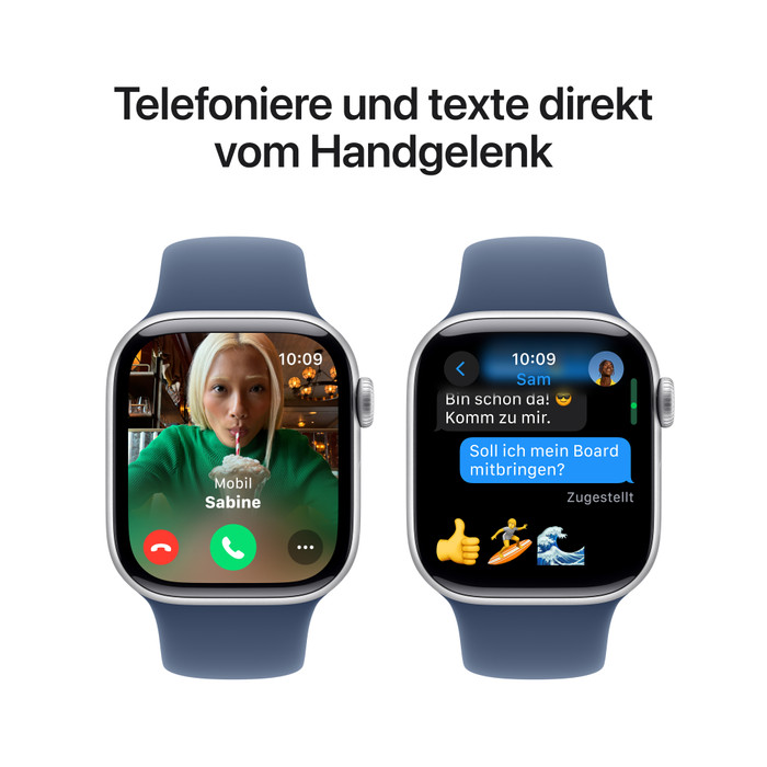 Apple Watch Series 10 46 mm Silber Sportarmband S/M visueller lieferant