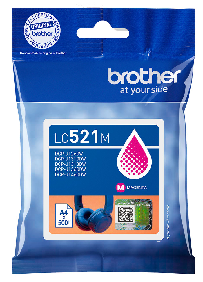 Brother LC-521 Cartridge Magenta Main Image