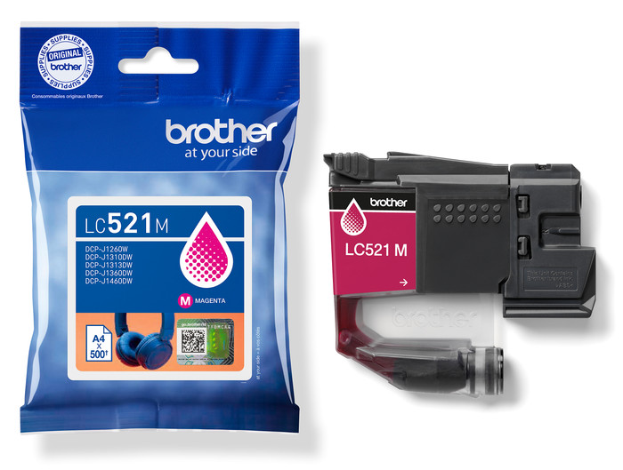 Brother LC-521 Cartridge Magenta packaging