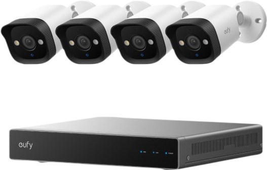 eufy PoE Security System + NVR + E40 4-pack right side