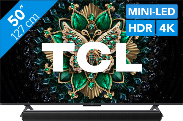 TCL 50" QD Mini-led C61K (2025) + TCL S45H 2.0 Soundbar Main Image