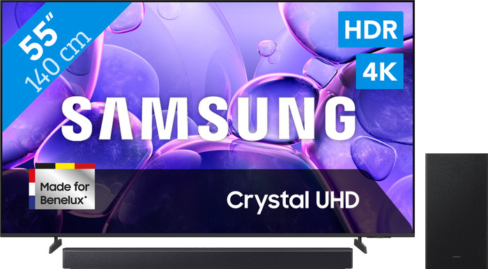 Samsung 55 inches Crystal UHD U8070F 4K (2025) + Samsung HW-B450F (2025) Main Image