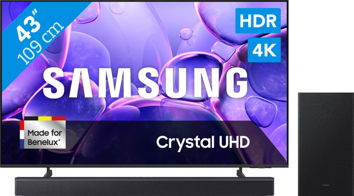 Samsung 43 inches Crystal UHD U8070F 4K (2025) + Samsung HW-B450F (2025) Main Image