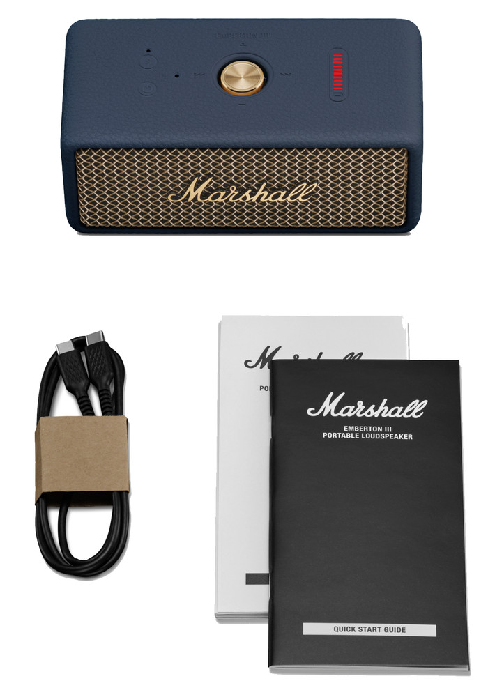 Marshall Emberton III Speaker BT Midnight Blue combined product