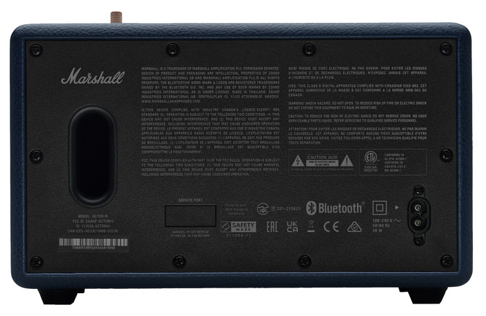 Marshall Acton III speaker BT Midnight Blue achterkant