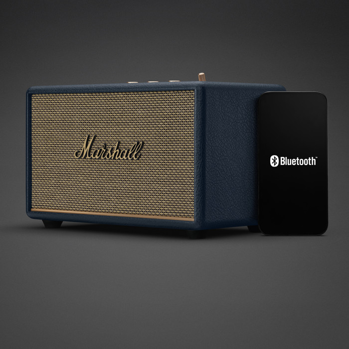 Marshall Acton III speaker BT Midnight Blue product in gebruik