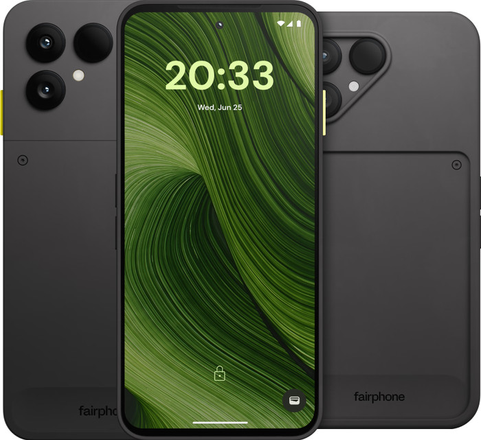 Fairphone 6 256GB Black 5G + Fairphone 6 Protective Back Cover Black Main Image
