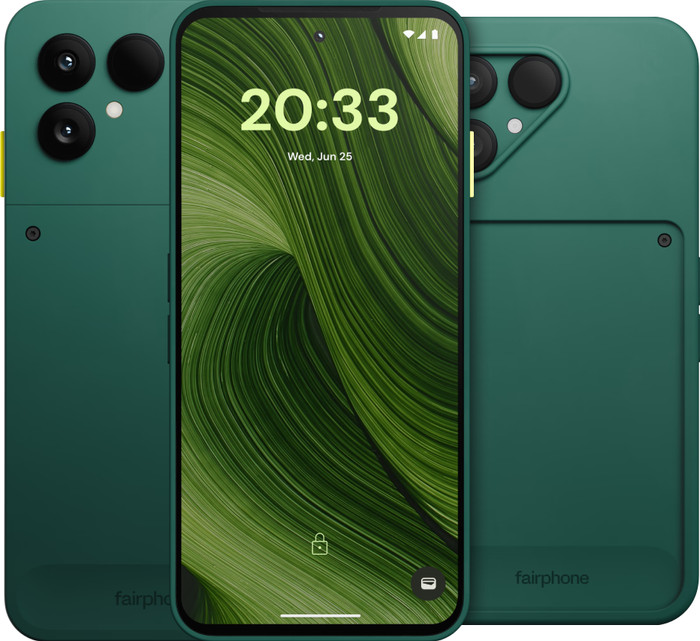 Fairphone 6 256GB Groen 5G + Fairphone 6 Protective Back Cover Groen Main Image